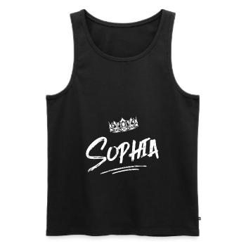 Sophia - Débardeur bio Premium Homme - noir - Devant - AI Model Male 178 light (178cm)