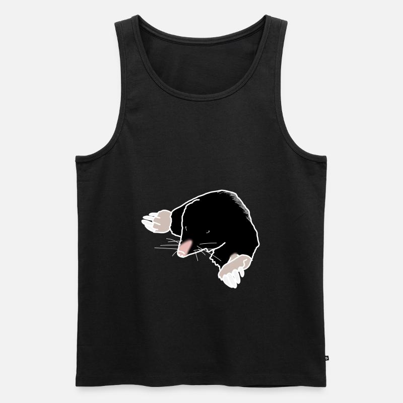 Maulwurf - Männer Premium Bio Tank Top - Schwarz