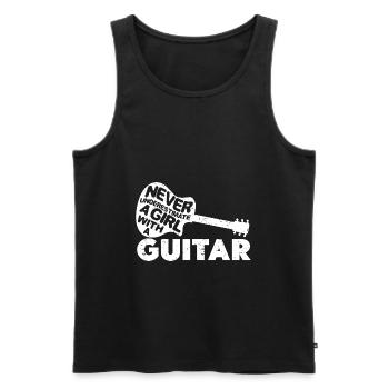 Musicien Guitariste Gift Guitars Girl - Débardeur bio Premium Homme - noir - Devant - Michal (187cm)