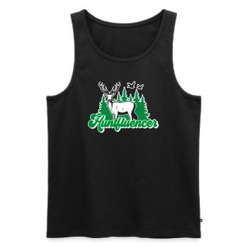 Huntfluencer Hunting Influencer - Men's Premium Organic Tank Top - black - Front - AI Model Male 178 light (178cm)