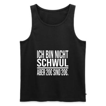 Ich Bin Nicht Schwul - Lustiger Spruch - Männer Premium Bio Tank Top - Schwarz - Vorne - Michal (187cm)