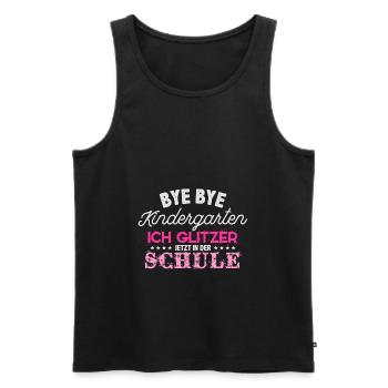 Tschüss Kindergarten Schule Einschulung Geschenk - Männer Premium Bio Tank Top - Schwarz - Vorne - Michal (187cm)