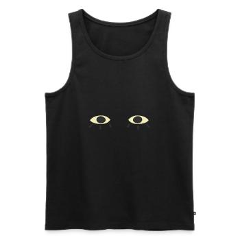 Eyes - Men's Premium Organic Tank Top - black - Front - AI Model Male 178 light (178cm)