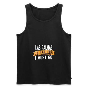 Las Palmas ruft und ich muss gehen - Männer Premium Bio Tank Top - Schwarz - Vorne - Michal (187cm)