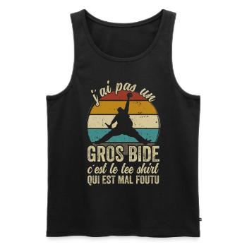 J'ai Pas Un Gros Bide Humour Sarcasme - Männer Premium Bio Tank Top - Schwarz - Vorne - Michal (187cm)