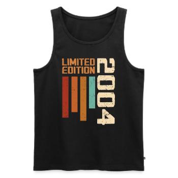 Vintage 2004 Birthday Gift 2004 Retro 2004 - Men's Premium Organic Tank Top - black - Front - AI Model Male 178 light (178cm)