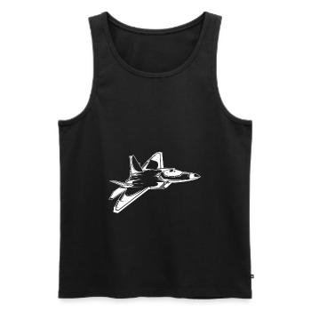 Jet Jet Airplane - Men's Premium Organic Tank Top - black - Front - Michal (187cm)