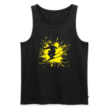 Ski - Männer Premium Bio Tank Top - Schwarz - Vorne - Michal (187cm)