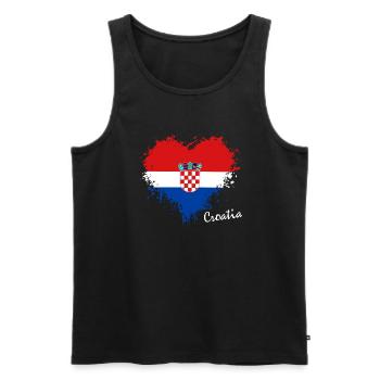 Croatia Hrvatska Kroatien - Männer Premium Bio Tank Top - Schwarz - Vorne - Michal (187cm)