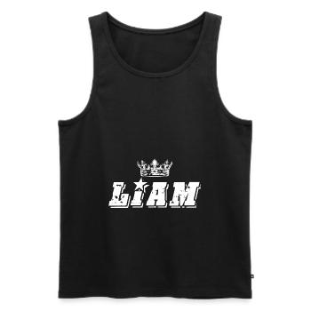 Liam - Männer Premium Bio Tank Top - Schwarz - Vorne - AI Model Male 178 light (178cm)