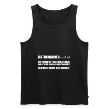 Mathe Student Mathematiker Lehrer Geschenk - Männer Premium Bio Tank Top - Schwarz - Vorne - Michal (187cm)
