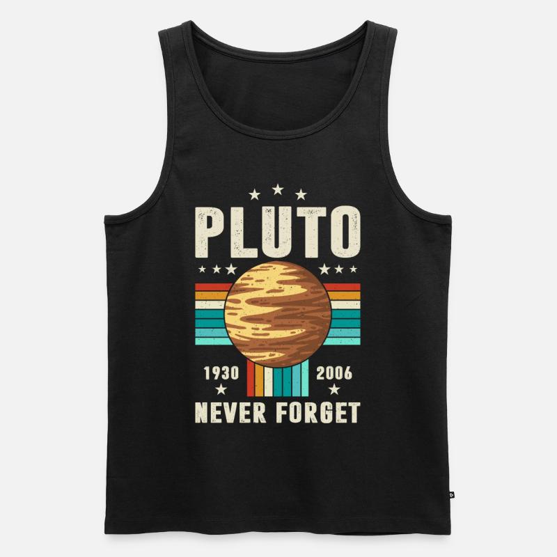 pluto never forget Graphic - Men's Premium Organic Tank Top - black