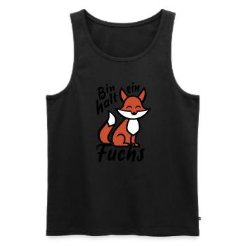 Bin halt ein Fuchs - schlau und clever - Sticker - Männer Premium Bio Tank Top - Schwarz - Vorne - AI Model Male 178 light (178cm)