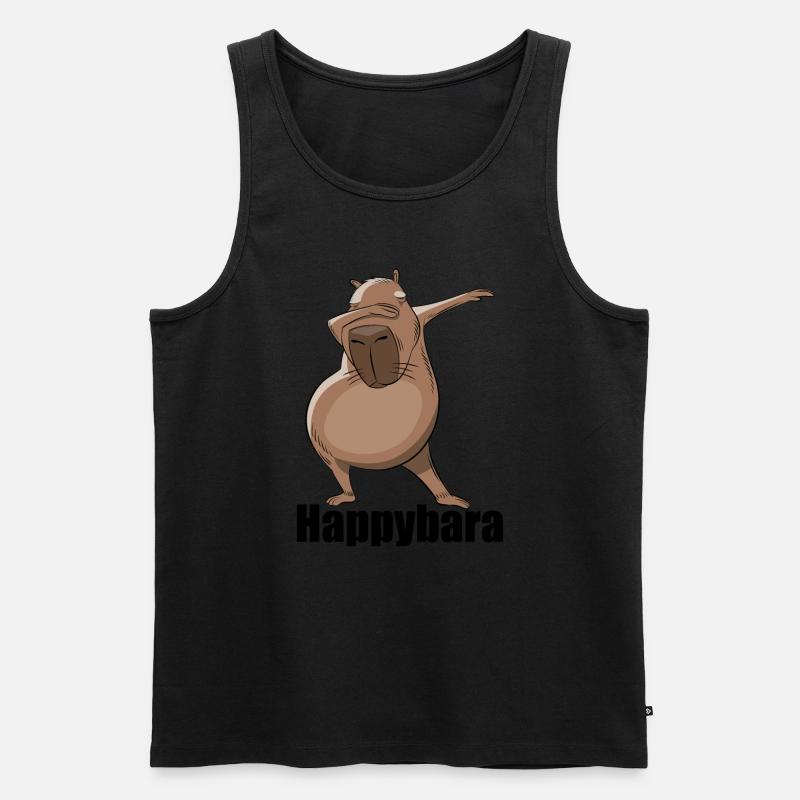 Capybara Dabbing Happybara Geschenk - Männer Premium Bio Tank Top - undefined