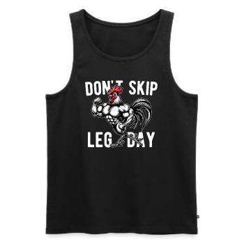 Dont Skip Leg Day Palestra GYM Spiritosa Funny - Men's Premium Organic Tank Top - black - Front - AI Model Male 178 light (178cm)