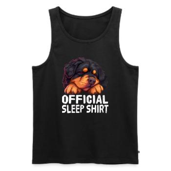 Offizielles Schlafshirt Tibetischer Mastiff - Männer Premium Bio Tank Top - Schwarz - Vorne - Michal (187cm)