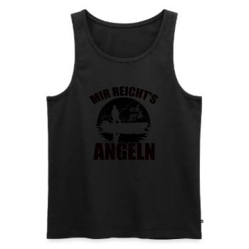 Mir reicht’s ich geh angeln - Angler Boot - Männer Premium Bio Tank Top - Schwarz - Vorne - Michal (187cm)