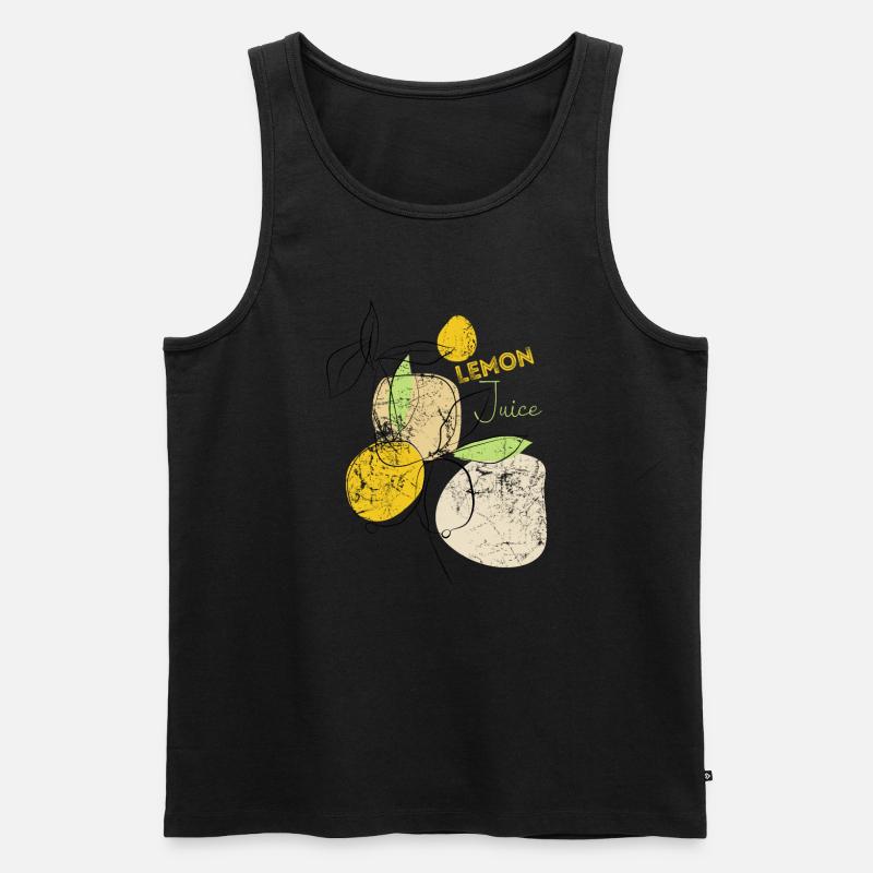 Zitronen Lemon Juice - expressionistisch - Kunst - Männer Premium Bio Tank Top - undefined