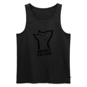 Bin halt ein Fuchs - schlau, cool & clever - Männer Premium Bio Tank Top - Schwarz - Vorne - AI Model Male 178 light (178cm)