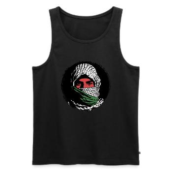 Freedom for Palestine - Peace - Men's Premium Organic Tank Top - black - Front - AI Model Male 178 light (178cm)