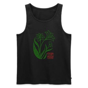 Blumen - Frühling - Soyez le soleil - Spruch - Débardeur bio Premium Homme - noir - Devant - AI Model Male 178 light (178cm)