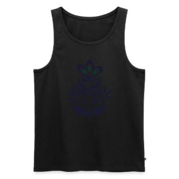 Blumen - Frühling - Sommer - Spruch - Männer Premium Bio Tank Top - Schwarz - Vorne - AI Model Male 178 light (178cm)