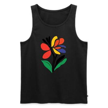 Blumen - Frühling - Sommer - Blüten - Männer Premium Bio Tank Top - Schwarz - Vorne - AI Model Male 178 light (178cm)