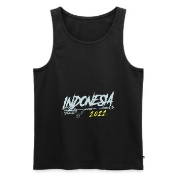 Indonesia 2022 - Männer Premium Bio Tank Top - Schwarz - Vorne - AI Model Male 178 light (178cm)