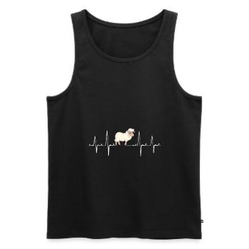 Drôles de moutons agriculteurs bergers cadeaux - Débardeur bio Premium Homme - noir - Devant - Michal (187cm)