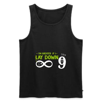 8 Mathématiques infinies - Débardeur bio Premium Homme - noir - Devant - Michal (187cm)