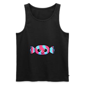 Bonbons Comic - Männer Premium Bio Tank Top - Schwarz - Vorne - AI Model Male 178 light (178cm)