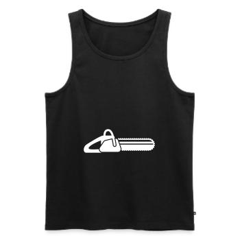 Chainsaw Icon Icon - Men's Premium Organic Tank Top - black - Front - AI Model Male 178 light (178cm)
