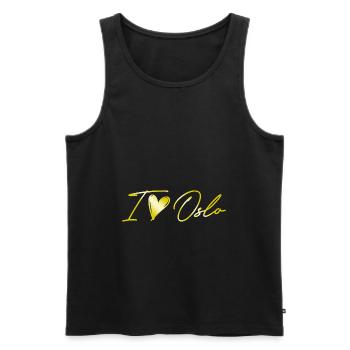 I Love Oslo - Männer Premium Bio Tank Top - Schwarz - Vorne - Michal (187cm)