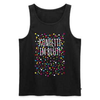 09 Konfetti im Blut - Männer Premium Bio Tank Top - Schwarz - Vorne - Michal (187cm)