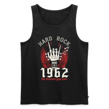 Musicien Hard Rock 1962 60 Ans Anniversaire - Débardeur bio Premium Homme - noir - Devant - AI Model Male 178 light (178cm)