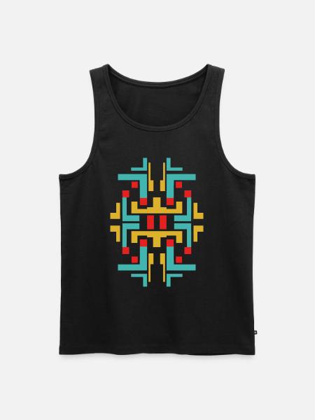 Abstrakte Farbkunst - Männer Premium Bio Tank Top - Schwarz
