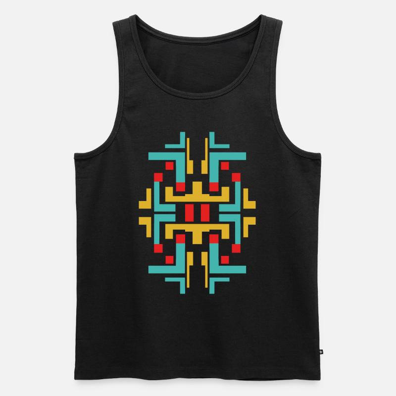 Abstrakte Farbkunst - Männer Premium Bio Tank Top - Schwarz