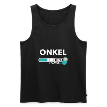 Ich werde Onkel 2023/ Werdender Onkel 2023 - Männer Premium Bio Tank Top - Schwarz - Vorne - AI Model Male 178 light (178cm)