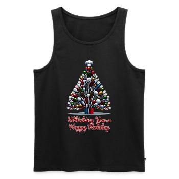 je vous souhaite de joyeuses fêtes - Chef - Débardeur bio Premium Homme - noir - Devant - AI Model Male 178 light (178cm)