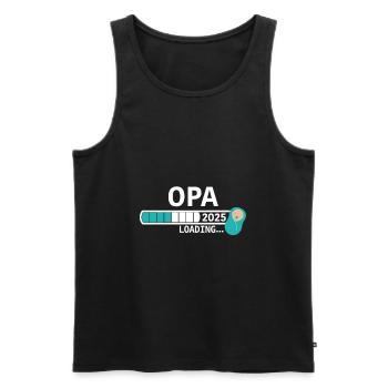 Opa 2025 - Männer Premium Bio Tank Top - Schwarz - Vorne - AI Model Male 178 light (178cm)