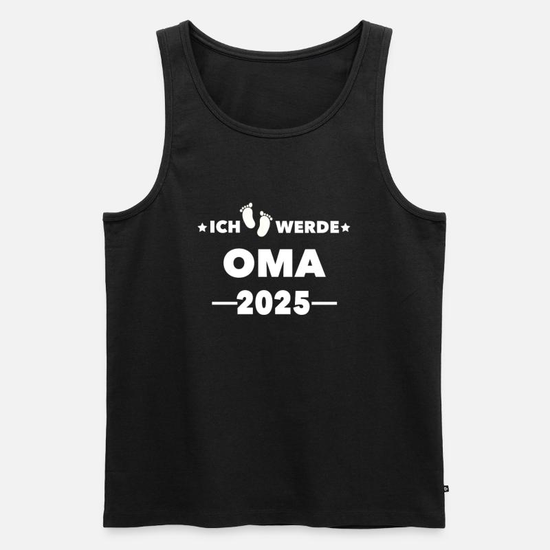 Ich werde Oma 2025 - Männer Premium Bio Tank Top - Schwarz