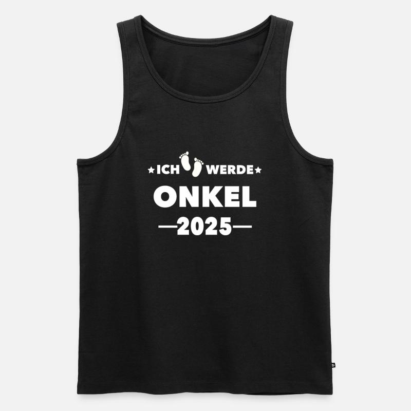Ich werde Onkel 2025 - Männer Premium Bio Tank Top - Schwarz