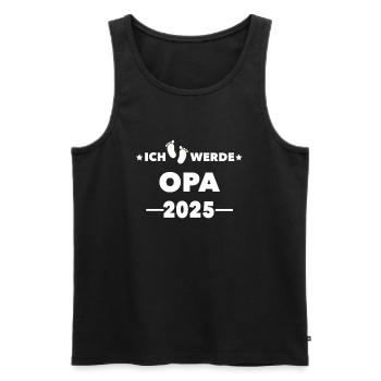 Ich werde Opa 2025 - Männer Premium Bio Tank Top - Schwarz - Vorne - AI Model Male 178 light (178cm)