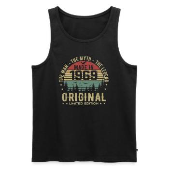 Original 1969 Retro 1969 Geburtstagsgeschenk 1969 - Männer Premium Bio Tank Top - Schwarz - Vorne - Michal (187cm)