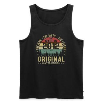 Original 2012 Retro 2012 Geburtstagsgeschenk 2012 - Männer Premium Bio Tank Top - Schwarz - Vorne - Michal (187cm)