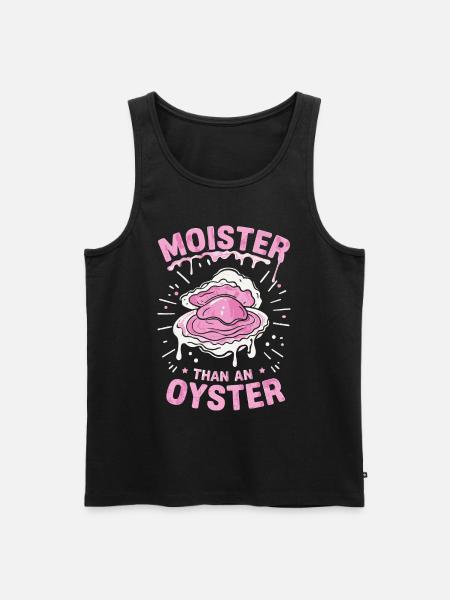 Moister Oyster - Men's Premium Organic Tank Top - black