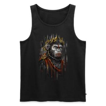 Caesar Ape - Men's Premium Organic Tank Top - black - Front - AI Model Male 178 light (178cm)