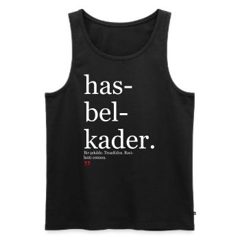 Türkisch hasbelkader türkische Wörter Spruch türk - Männer Premium Bio Tank Top - Schwarz - Vorne - Michal (187cm)