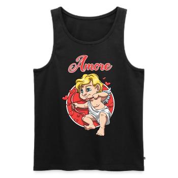 Liebesengel Zeichen der Liebe Romantik Geschenk - Männer Premium Bio Tank Top - Schwarz - Vorne - Michal (187cm)