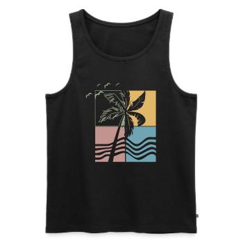 Surf Style - Surfing Sport - Männer Premium Bio Tank Top - Schwarz - Vorne - AI Model Male 178 light (178cm)